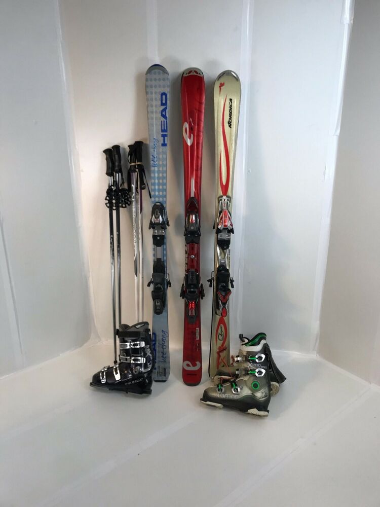 Used Ski Package, Skis, Bindings, Boots & NEW Ski Poles. Custom Fit to