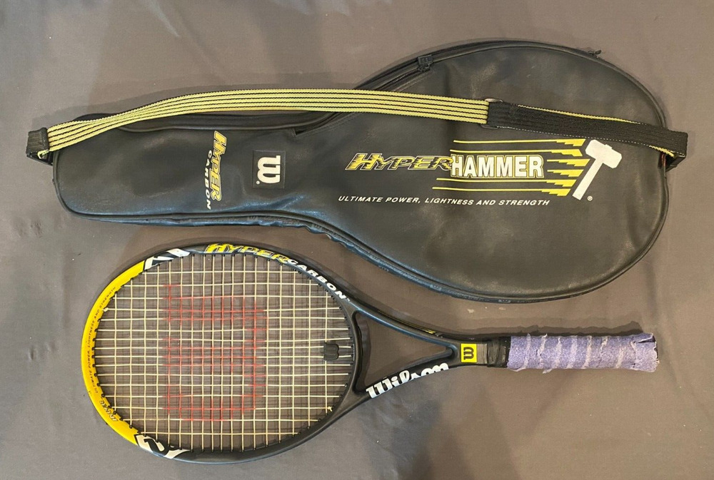 Wilson Hyper Hammer 6.3 Carbon 95 Sq In Tennis Racquet 43/8" Grip Case