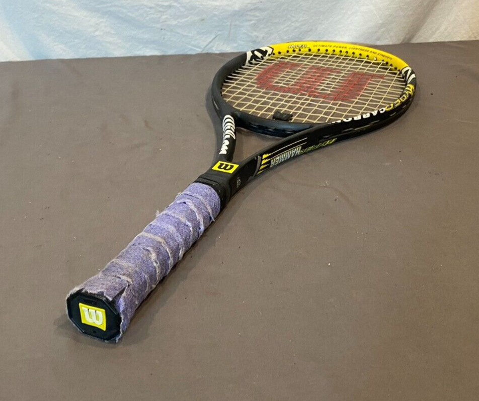Wilson Hyper Hammer 6.3 Carbon 95 Sq In Tennis Racquet 43/8" Grip Case