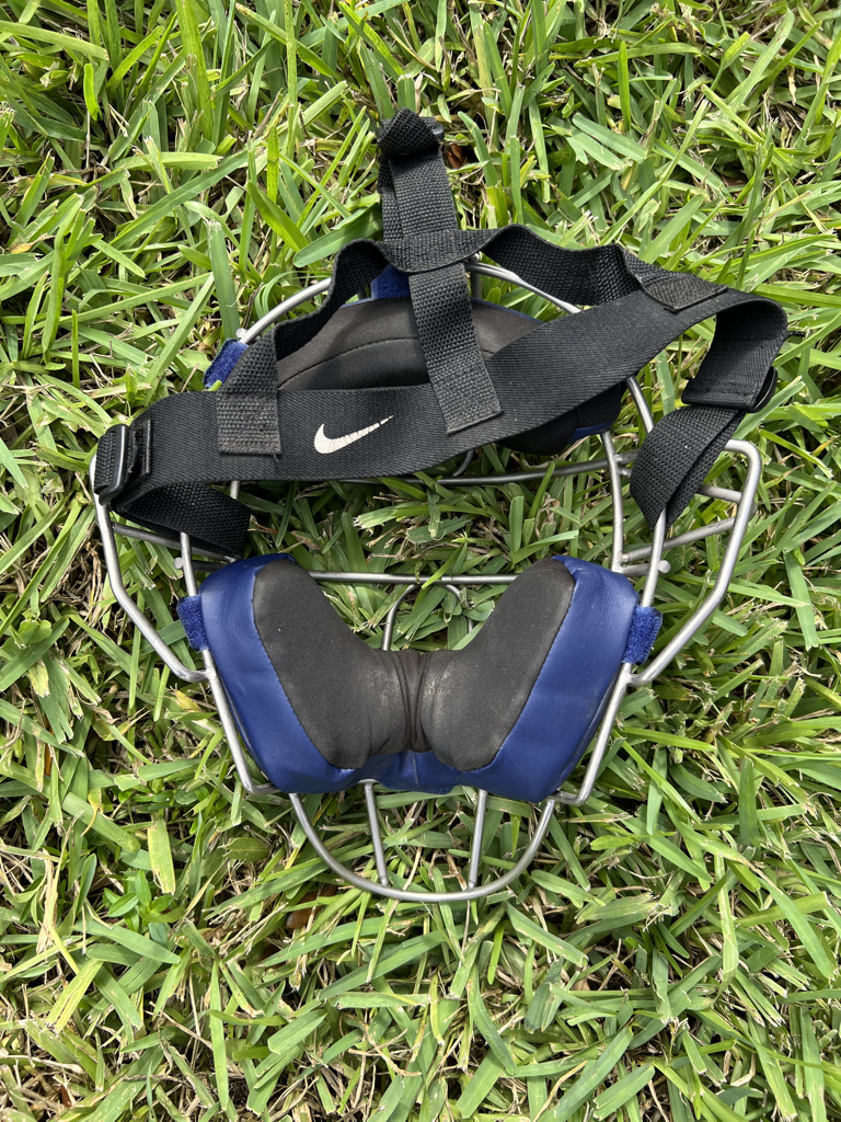 Nike Titanium Pro Issued Catcher's Mask Navy Blue SidelineSwap