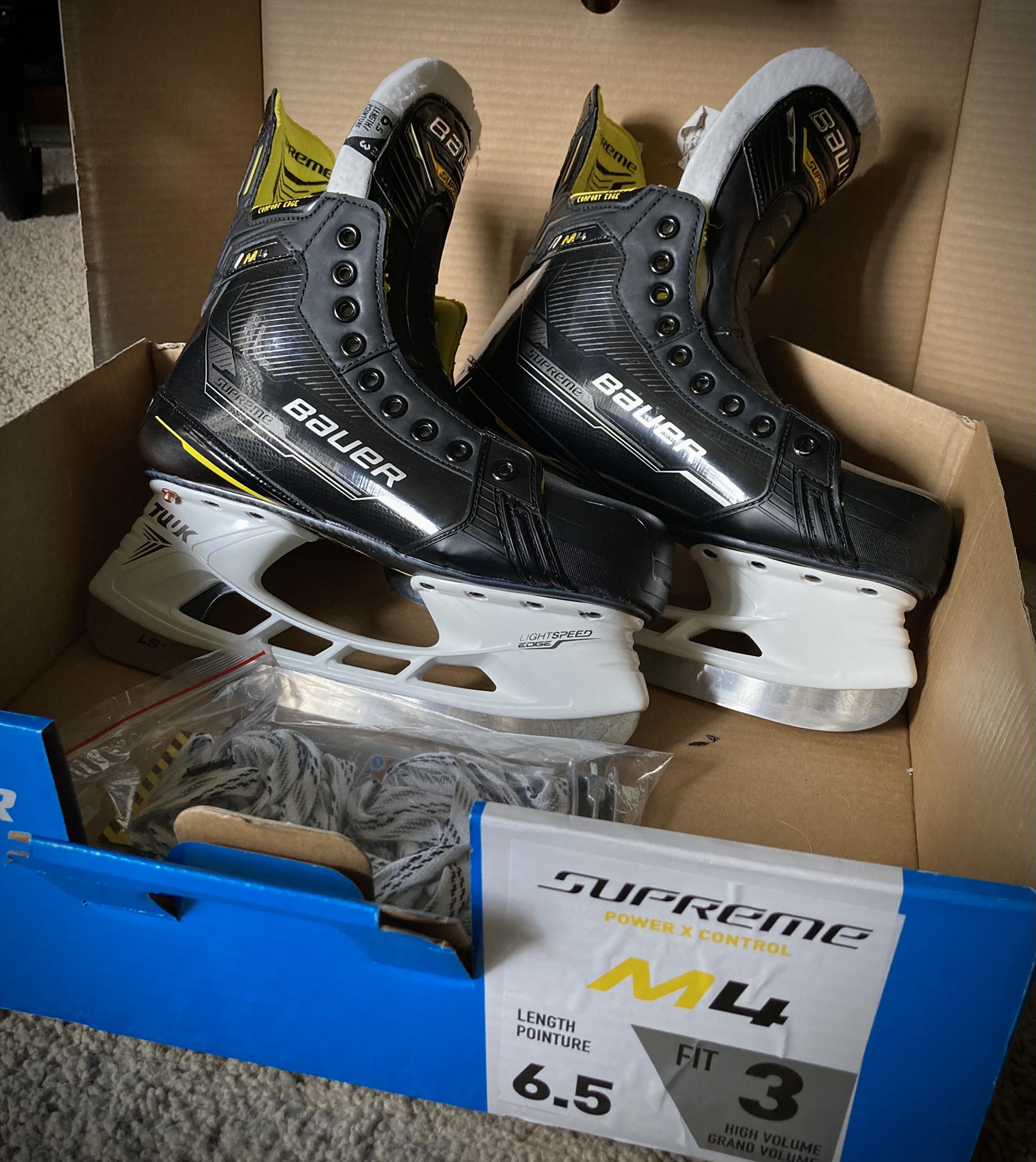 Used Bauer Size 6.5 Supreme M4 Hockey Skates SidelineSwap