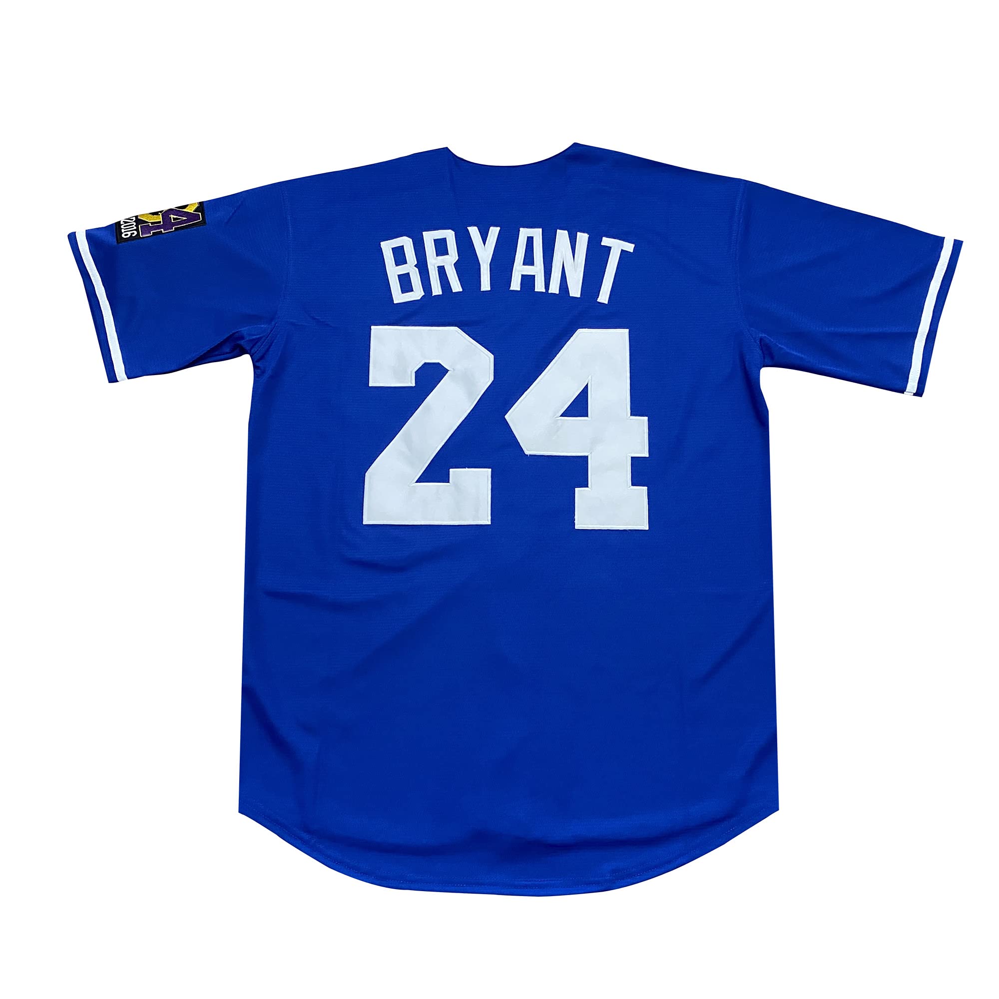Men's 8 24 Bryant Forever Farewell Tribute Retro Baseball Jersey Blue