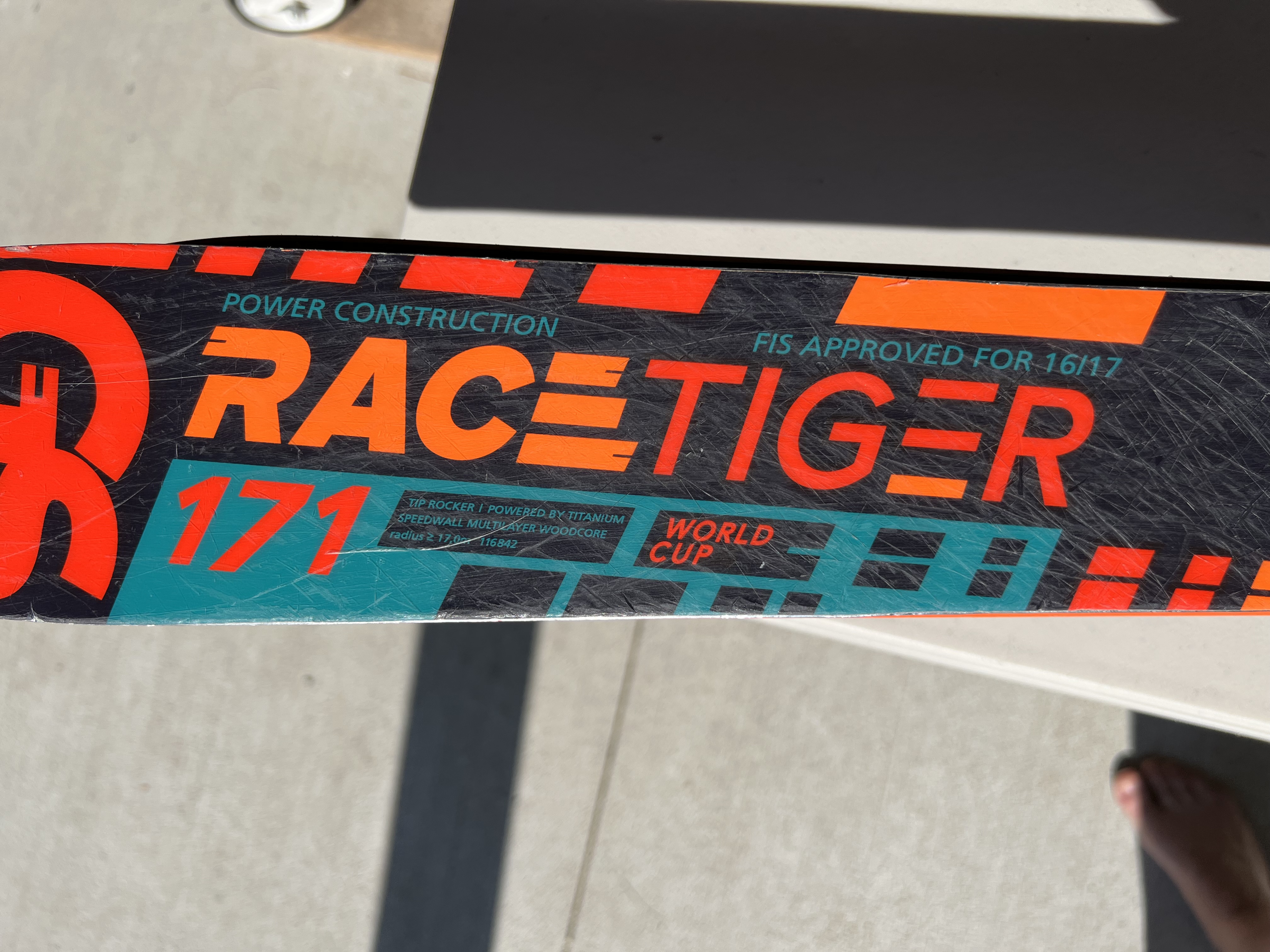 Volkl Racetiger GS Skis 171cm With Bindings Max Din 12