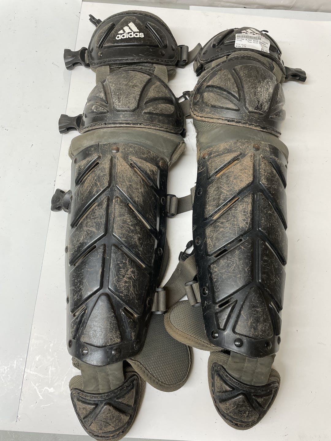 Used Adidas Black Shin Guards Youth Catchers Equipment SidelineSwap