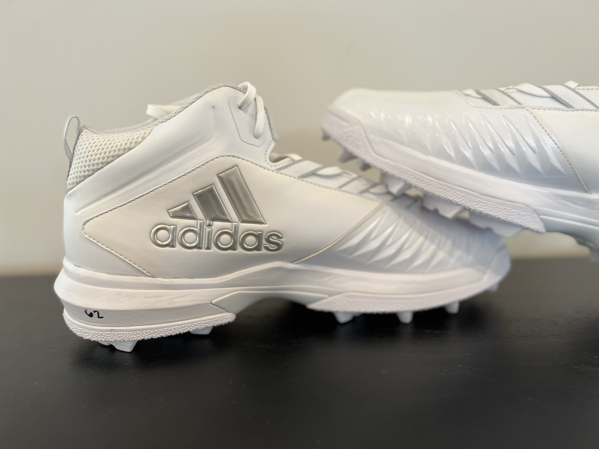 Size 14 2E Adidas Nasty Torsion 20 Rubber Linemen Football Cleats White