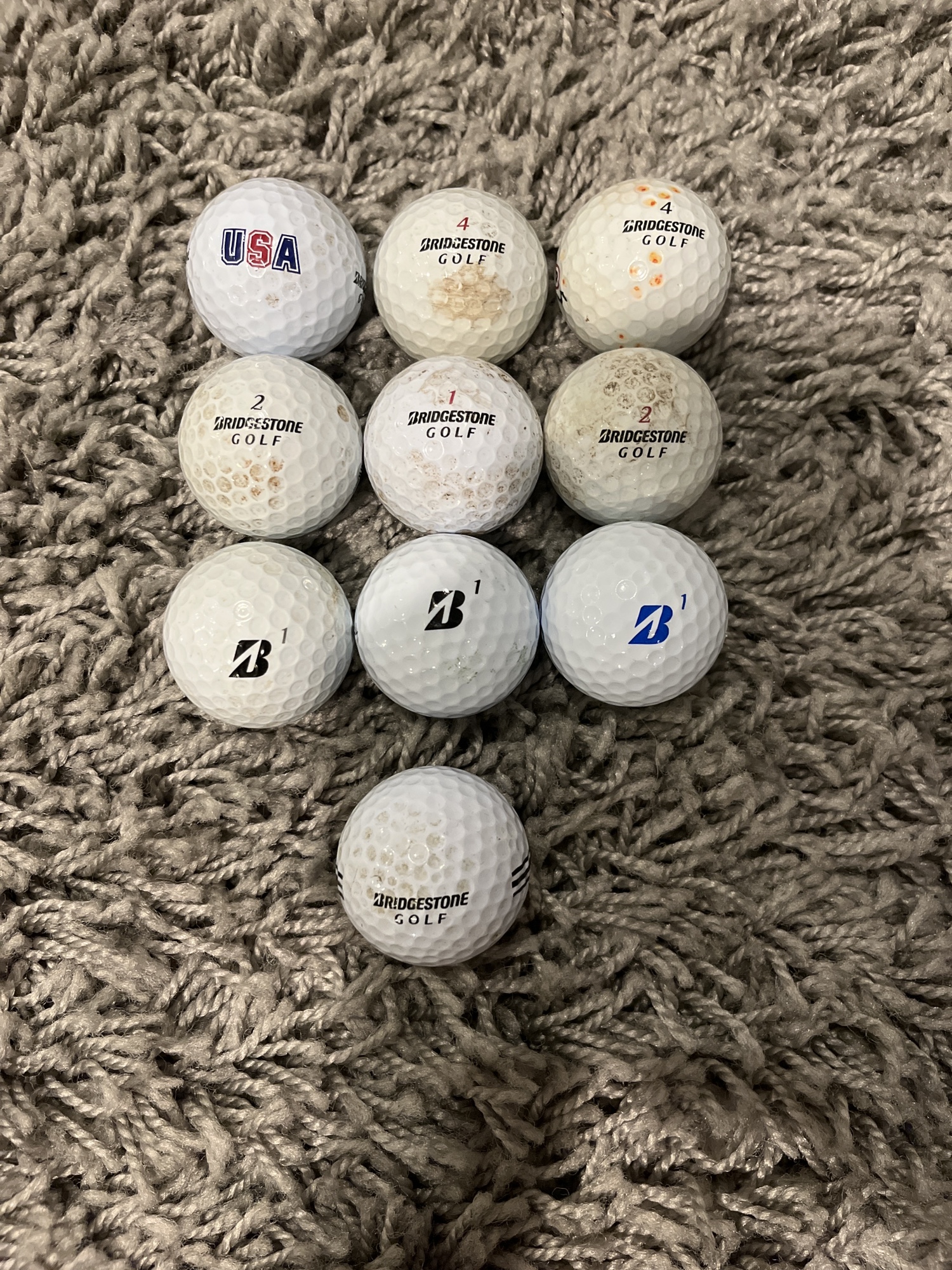 10 PACK Used BridgeStone Golf Balls SidelineSwap