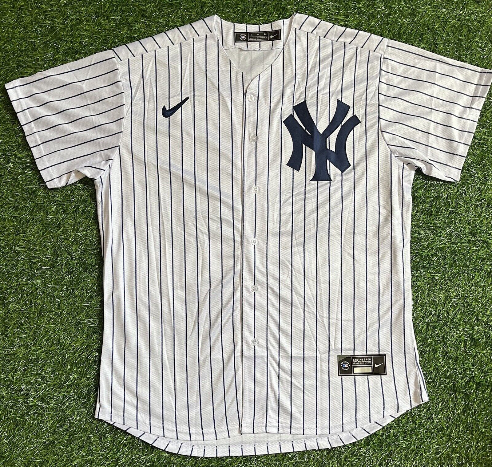 New York Yankees Aaron Judge Jersey Mens White Pinstripes Brand New