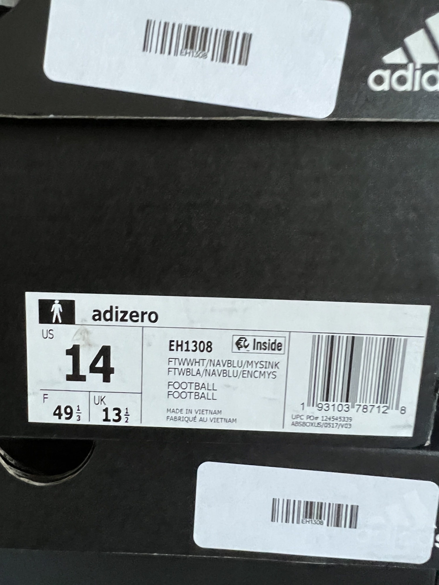 size 14 adidas football cleats