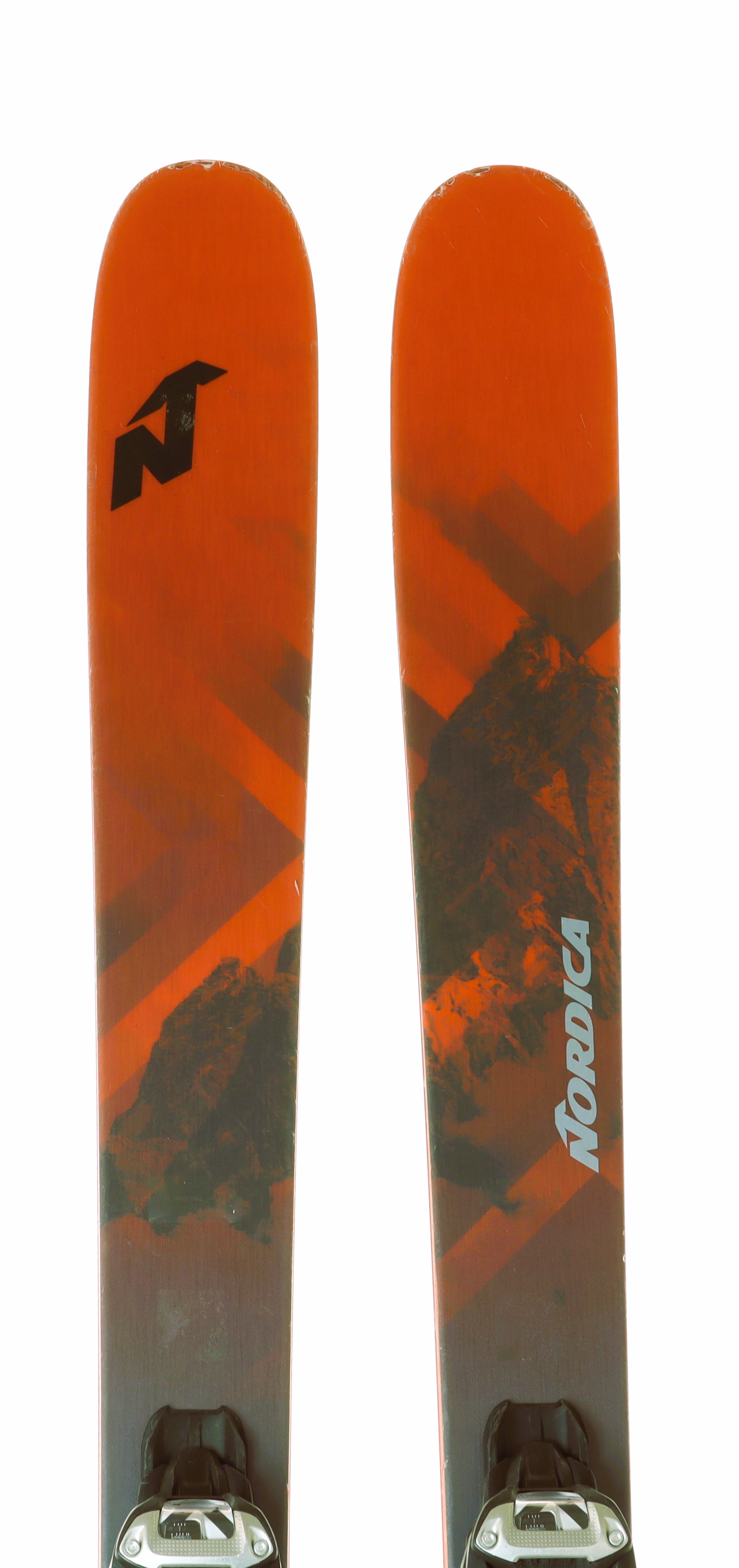 Used 2021 Nordica Enforcer 100 skis w/ Marker Squire 11 bindings, size