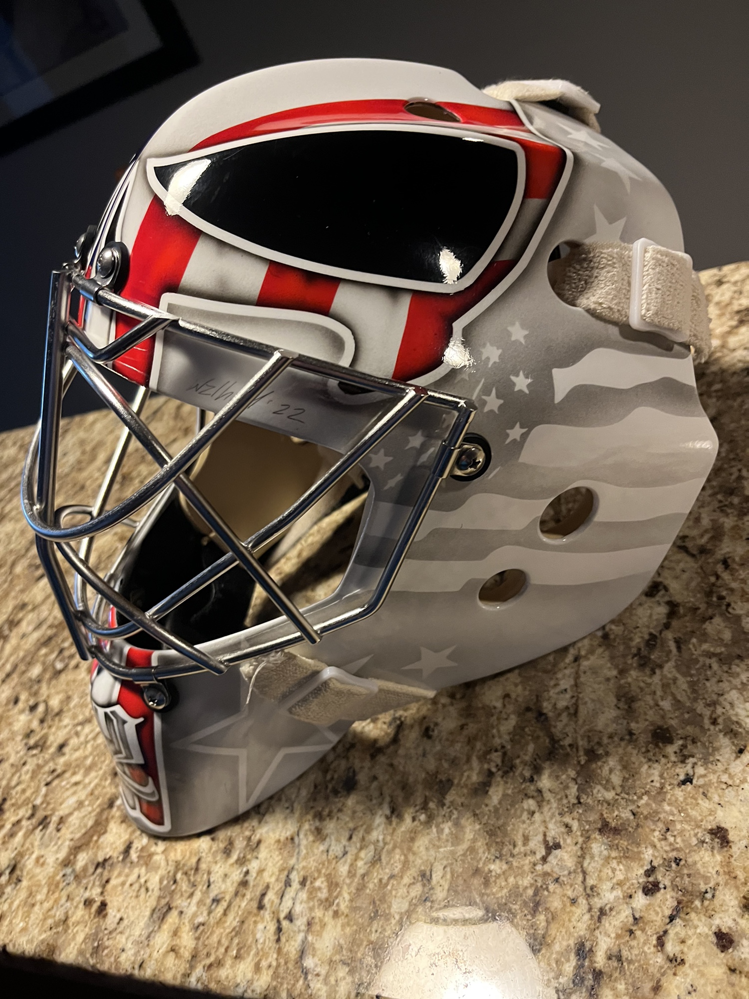 Coveted X3 Custom Airbrushed Goalie Mask | SidelineSwap