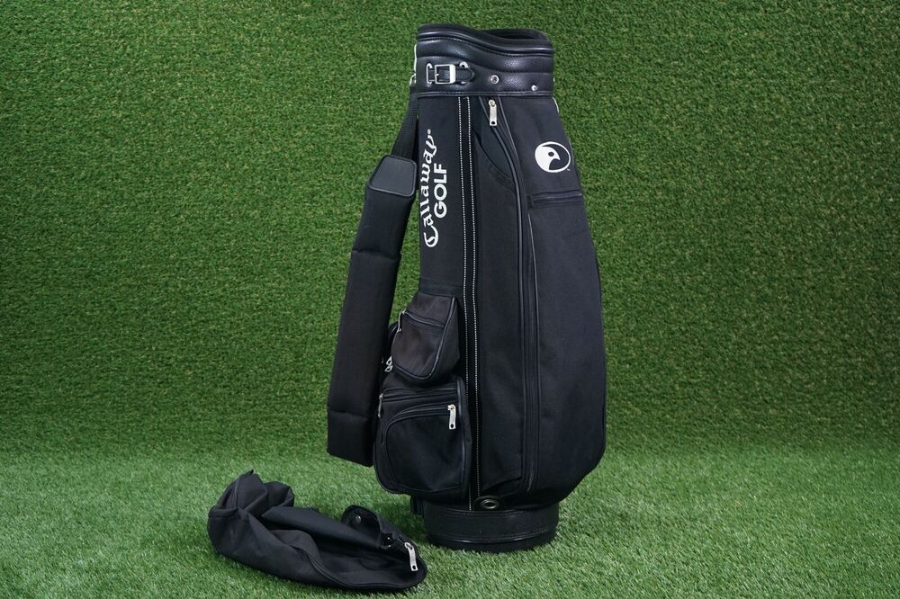 CALLAWAY HAWKEYE 6WAY DIVIDER GOLF CART BAG W/ HAWAII CLUB LOGO, BLACK