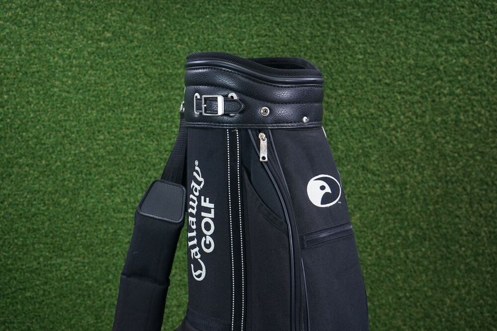 CALLAWAY HAWKEYE 6WAY DIVIDER GOLF CART BAG W/ HAWAII CLUB LOGO, BLACK