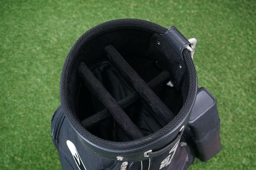 CALLAWAY HAWKEYE 6WAY DIVIDER GOLF CART BAG W/ HAWAII CLUB LOGO, BLACK