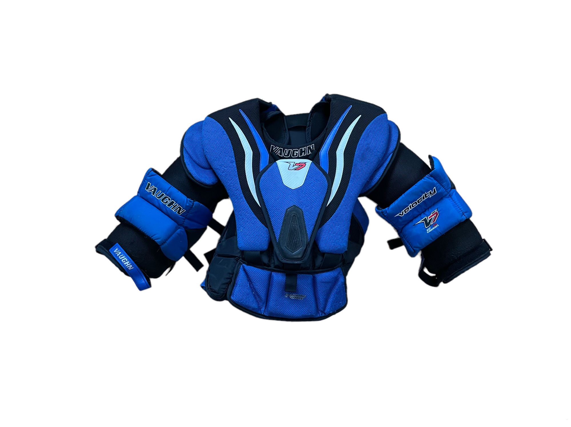 Used XL Vaughn Pro Stock Velocity V7 XF Pro Carbon Goalie Chest