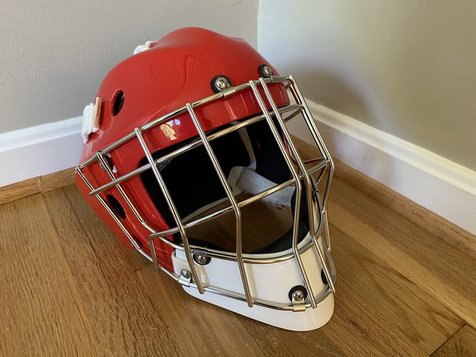 Coveted Combo Goalie Mask Helmet Kaz Spec Senior Pro SidelineSwap
