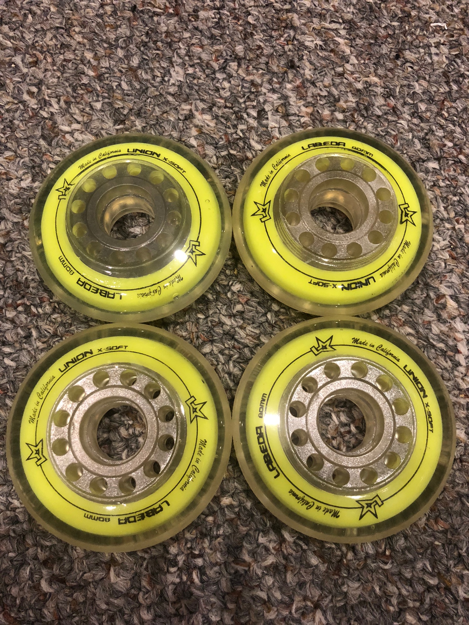 4x Labeda Union 80mm Roller Hockey Wheels SidelineSwap