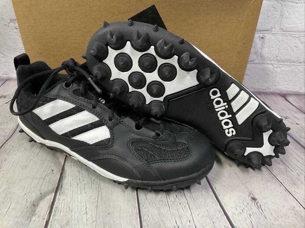 Adidas CRNR Blitz Youth Football Cleats Size 4.5 Black White New With