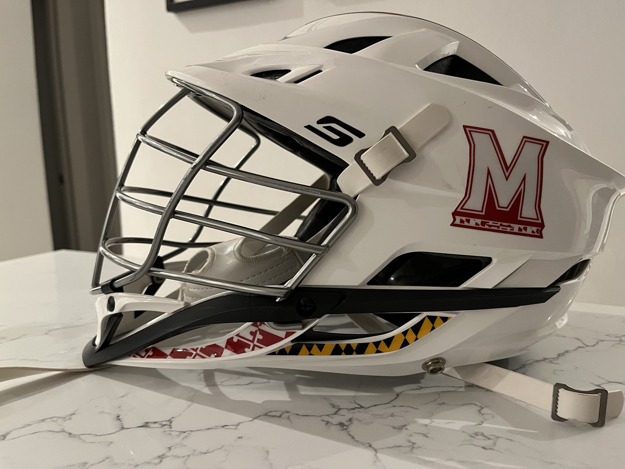 Maryland White Cascade S Lacrosse Helmet SidelineSwap