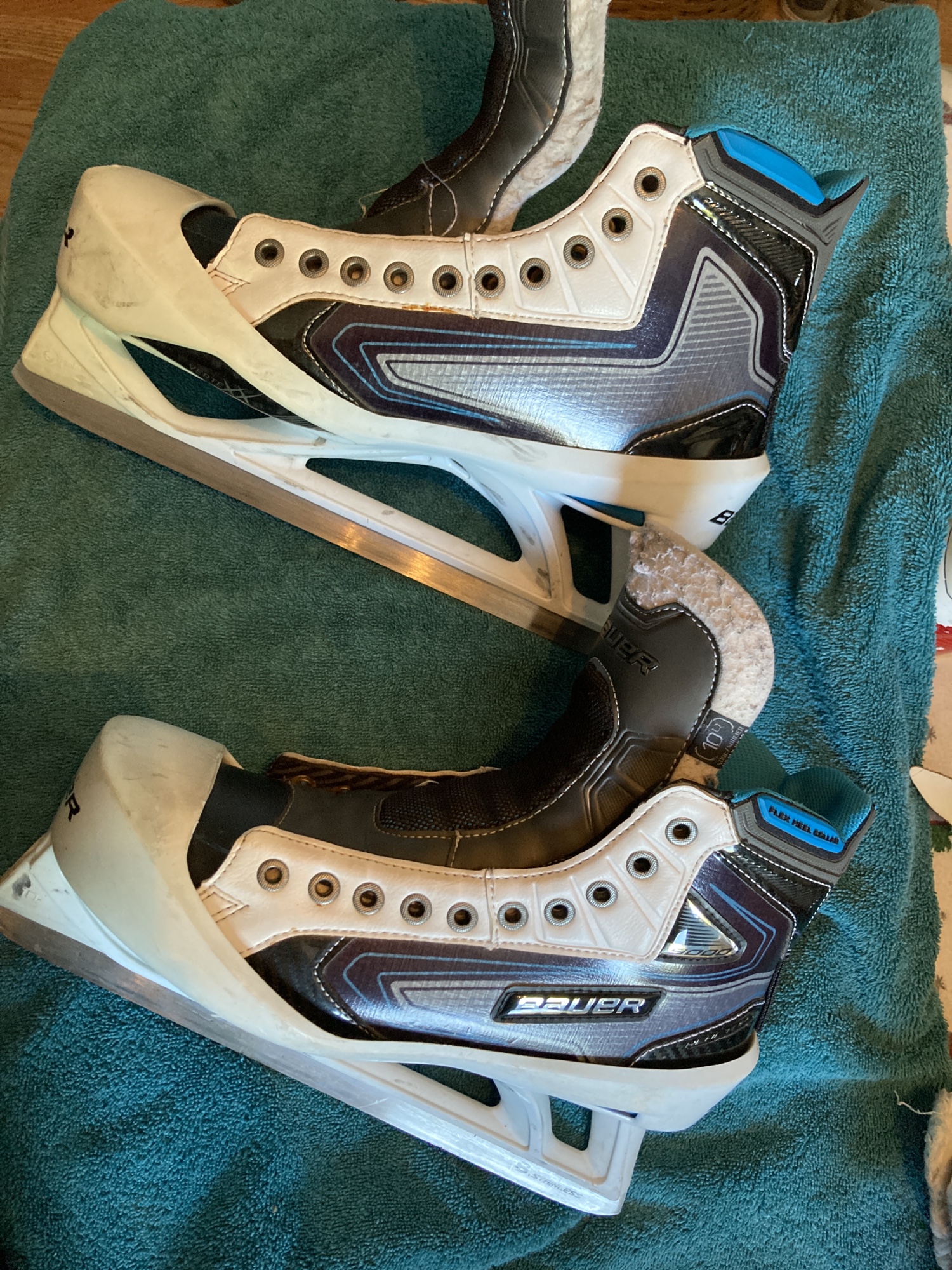 Bauer Flex Heel Collar Ice Hockey Goalie Skates size 11.5 SidelineSwap