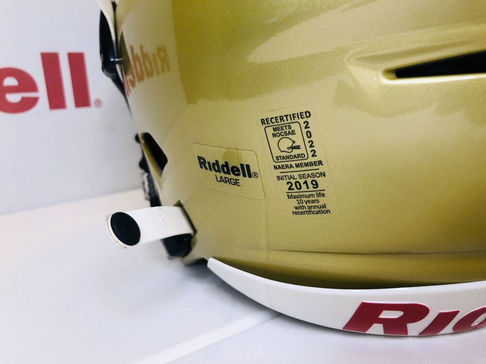 Adult Large Gold Riddell Speedflex Helmet. Mint Condition. Recertified