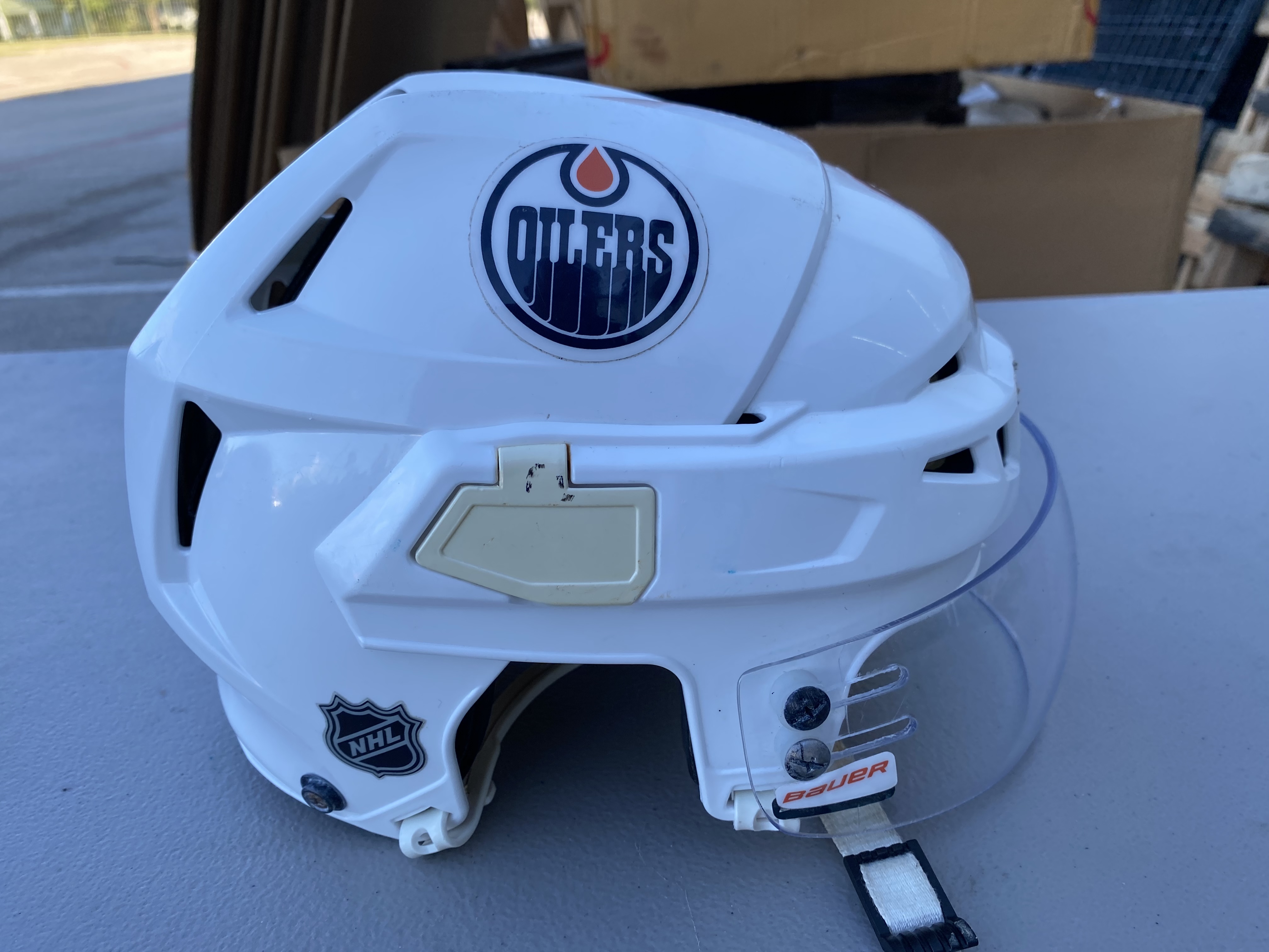 CCM Vector V08 Pro Stock Hockey Helmet Bauer Visor Combo Medium White