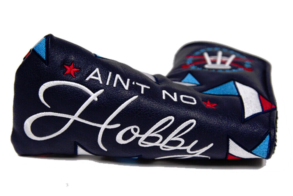 NEW Barstool “Aint No Hobby” Navy Golf Blade Putter Headcover