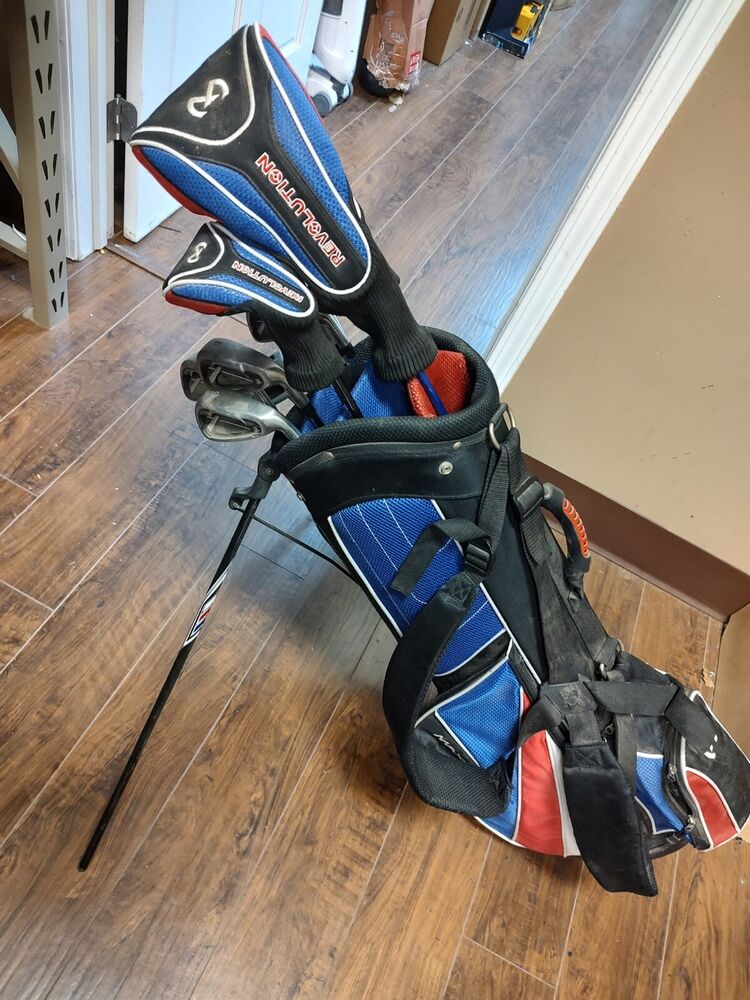 Maxfli Revolution 11 Piece Golf Complete Set w Stand Bag Regular Flex SidelineSwap