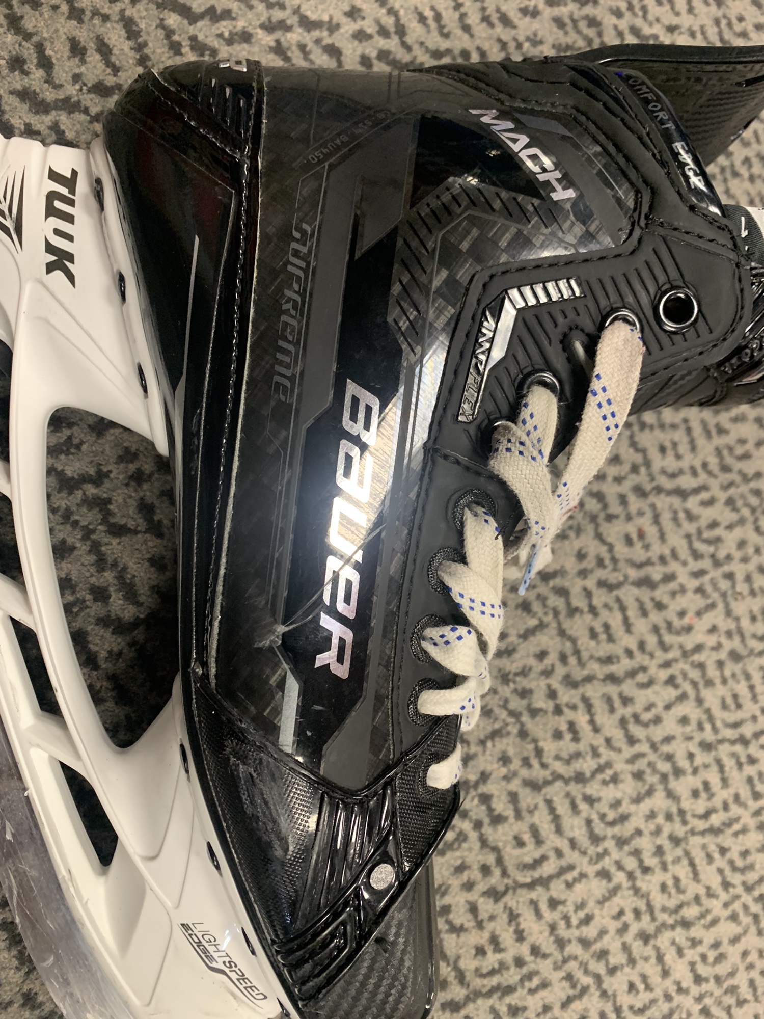 Used Bauer Mach 7.5 Fit 1 Skate W/ Pulse Steel SidelineSwap