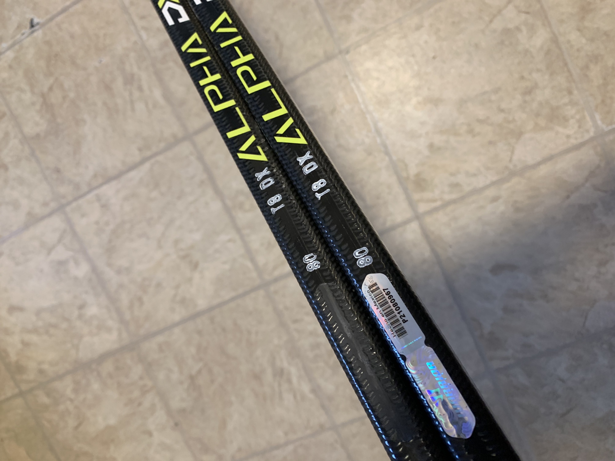 2 Pack WARRIOR Alpha DX Pro stock sticks Benn pro/P90T curve 80 flex