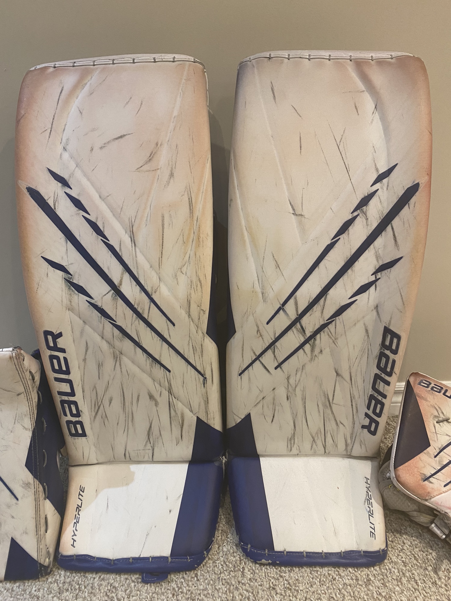 Bauer Vapor Hyperlite Pro Goalie Pads Glove Blocker Full Set Large Navy