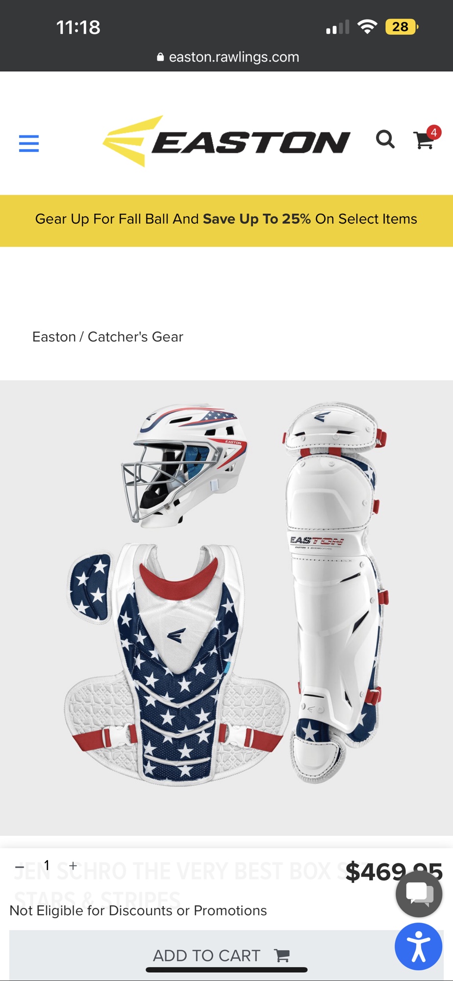Easton jen Schro very best catchers gear SidelineSwap