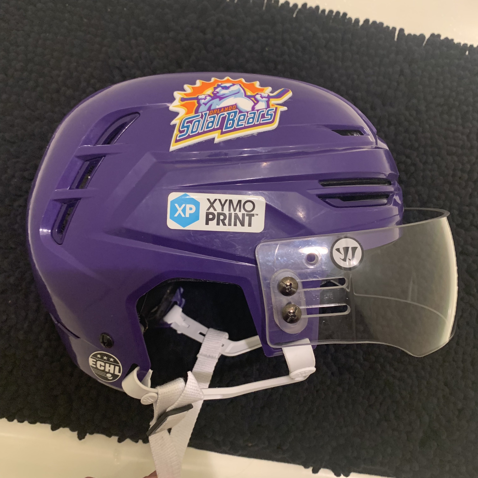 Warrior Alpha One Pro Orlando Solar Bears Pro Stock Medium Helmet