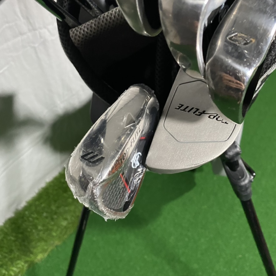 Mens Right Handed Top Flite Camo Golf Club Set With Stand Bag