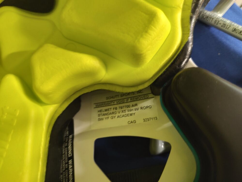 Schutt Air Standard V Extra Small XS White Youth Football Helmet