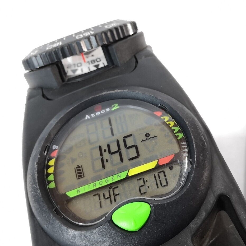 Aeris Atmos 2 Air & Nitrox 3 Gauge Console Scuba Dive Computer with Compass, SPG SidelineSwap