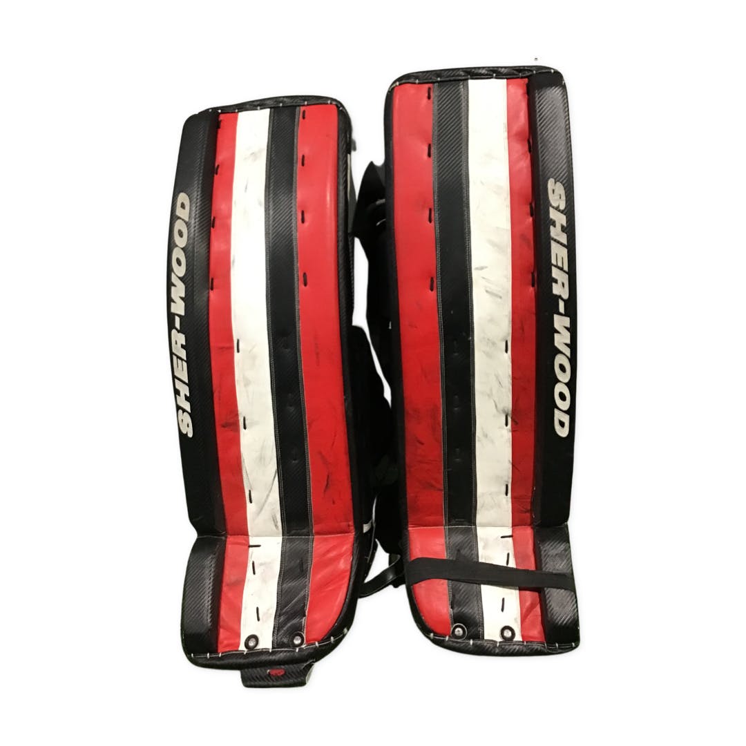 Used Sherwood T100 Ice Hockey Goalie Leg Pads SidelineSwap