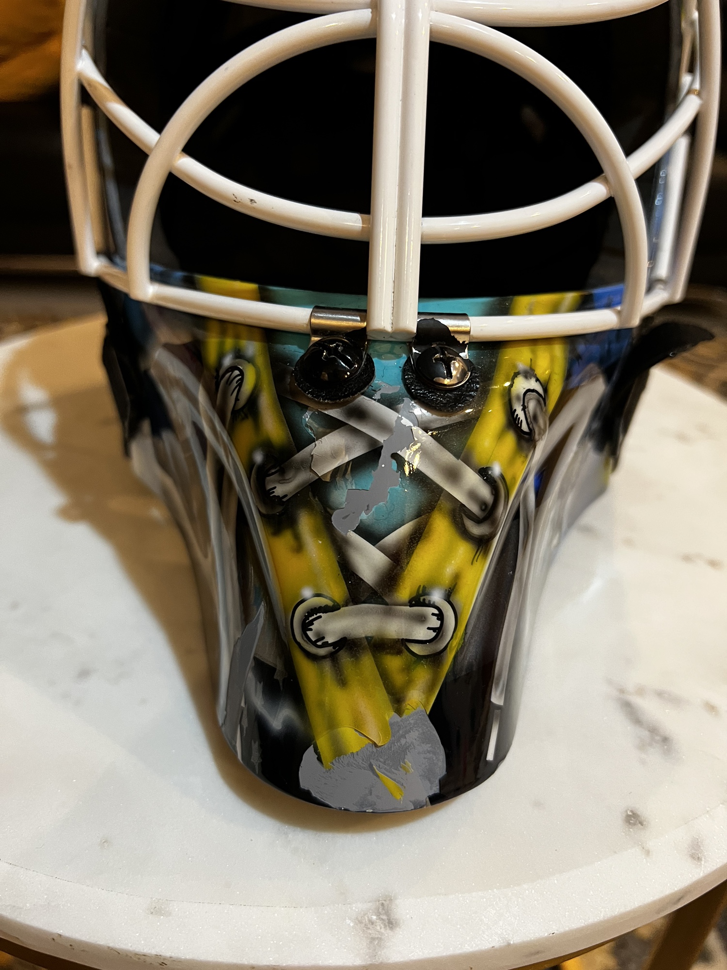 Custom Nypd CCM Goalie Helmet SidelineSwap
