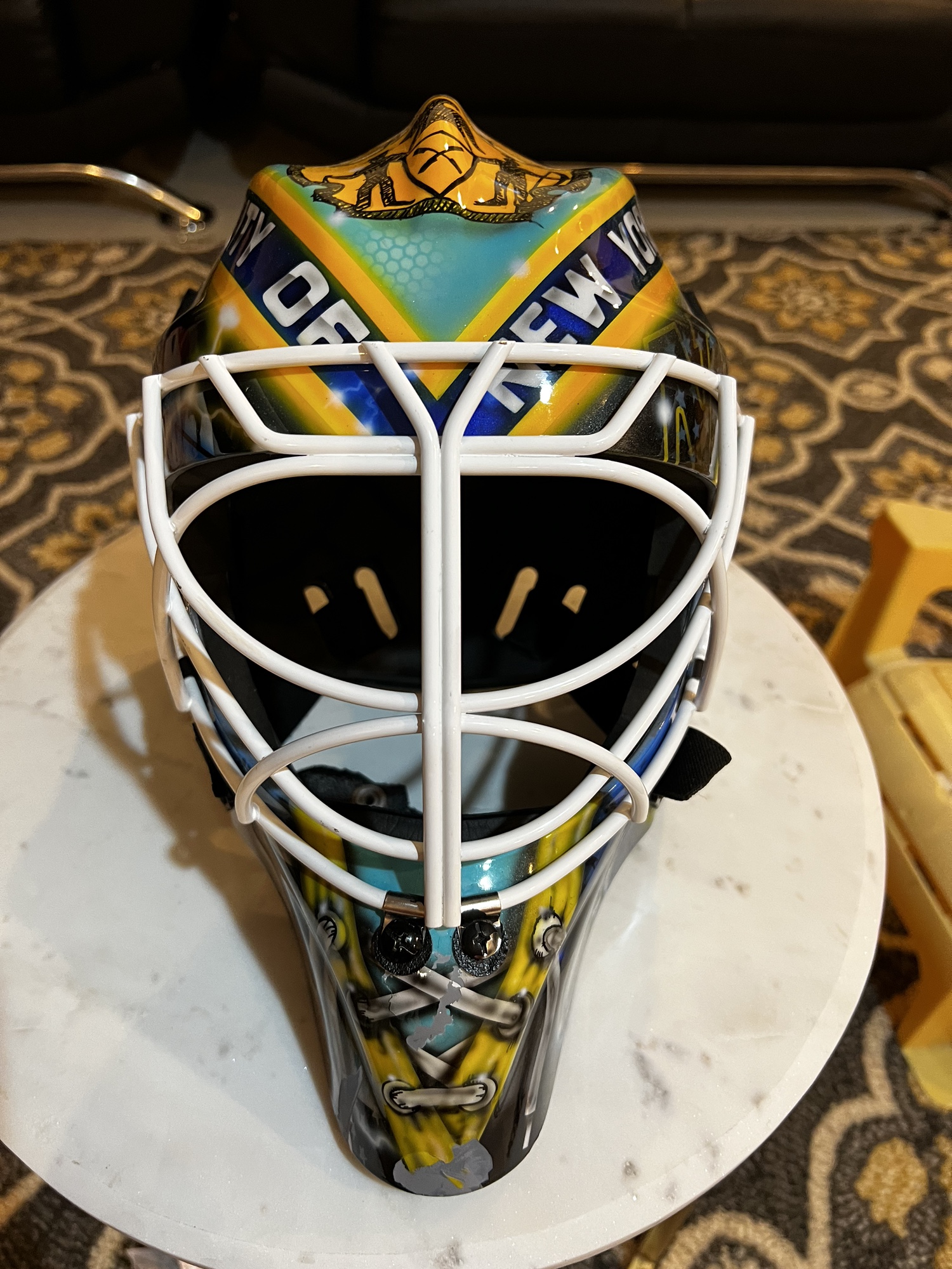 Custom Nypd CCM Goalie Helmet SidelineSwap