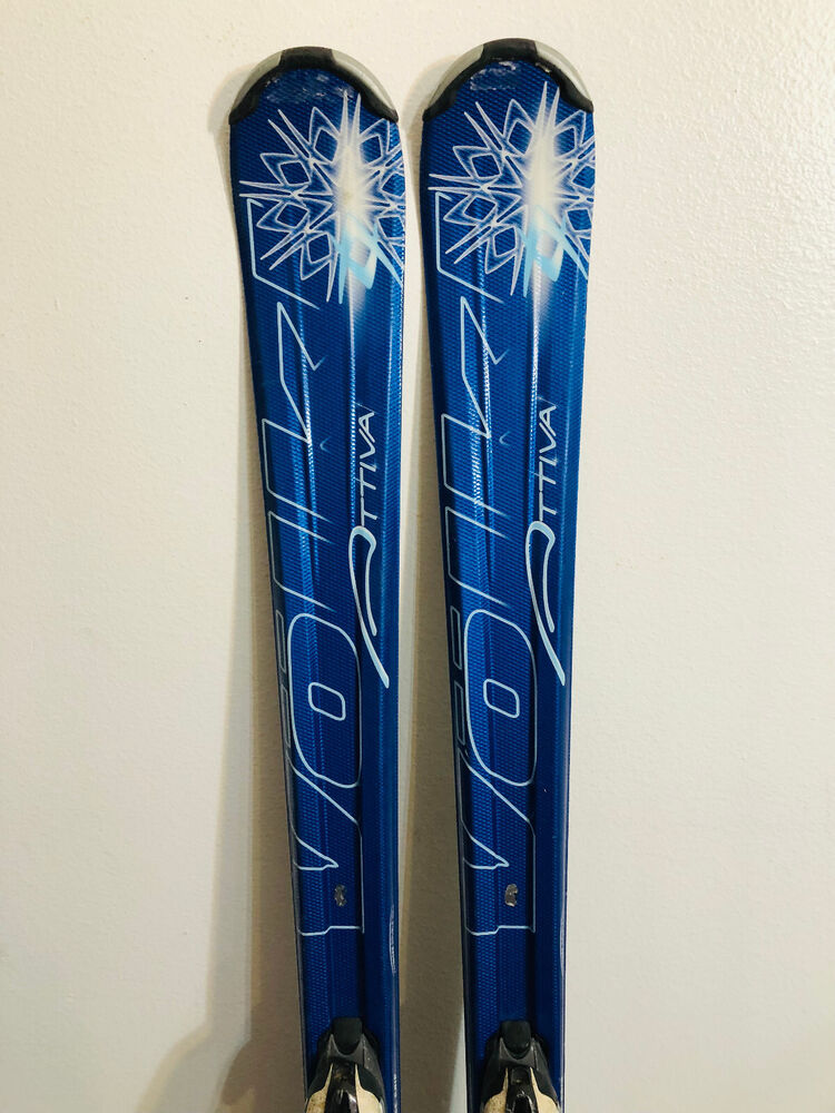 Volkl Attiva Unlimited AC3 Women's Downhill Skis 163 cm. Marker Attiva Bindings SidelineSwap
