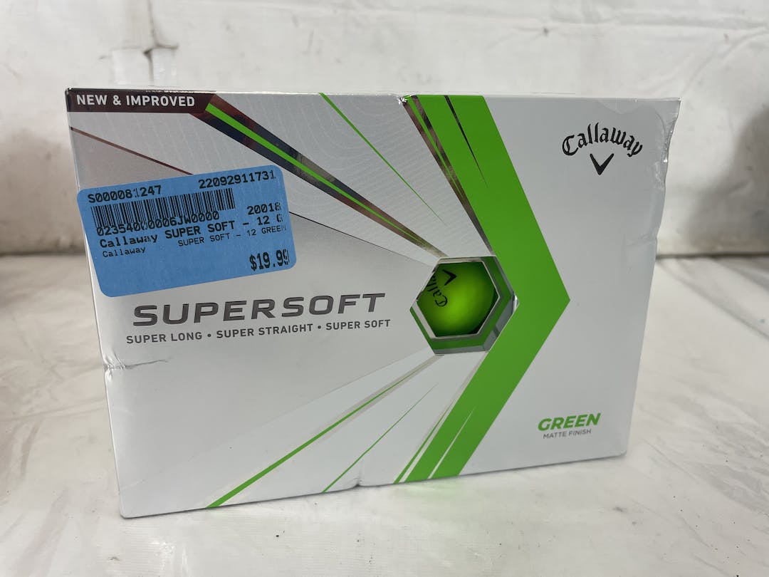 New Callaway Super Soft 12 Green Matte Finish Golf Balls SidelineSwap