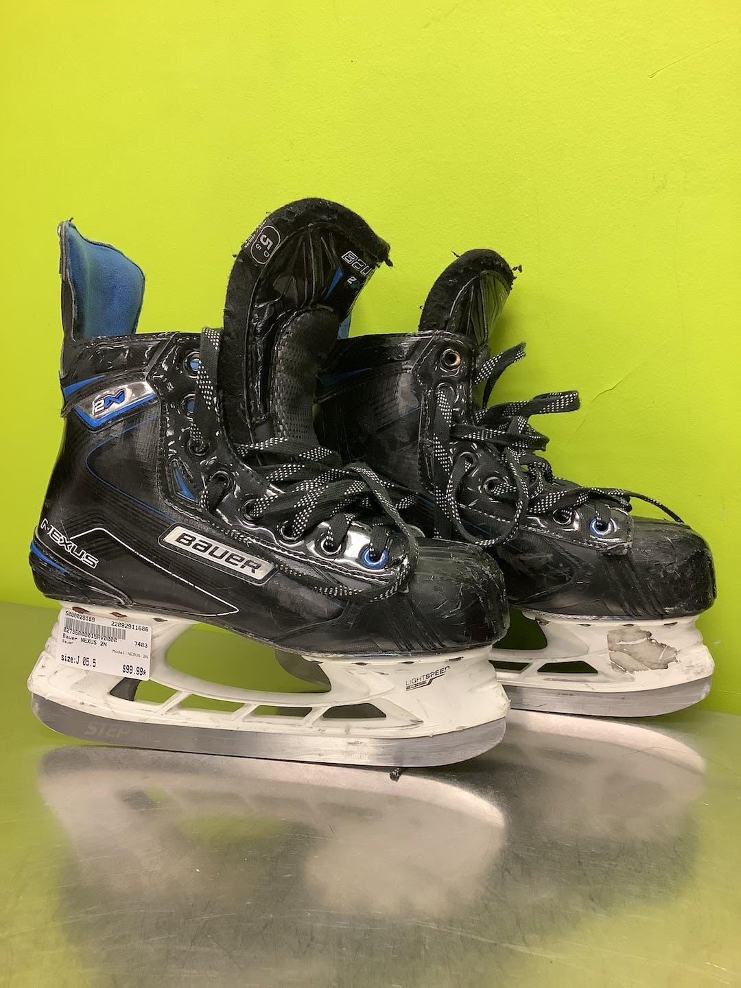 Used Bauer Nexus 2n Junior 05.5 Ice Hockey Skates SidelineSwap