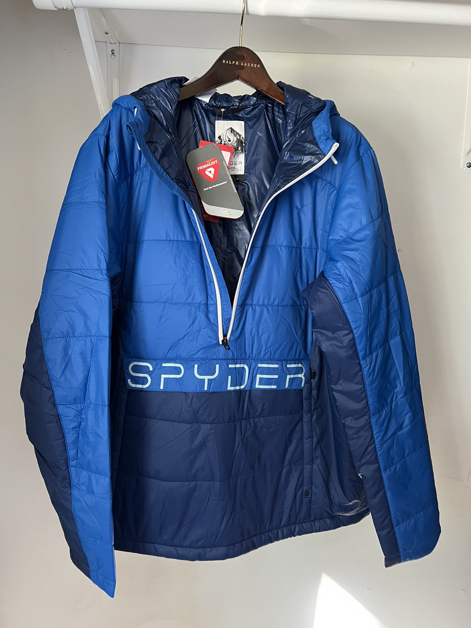 New Spyder Anorak Jacket Blue XL SidelineSwap