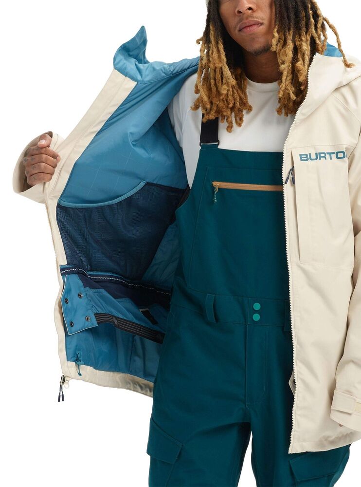 Burton Radial GoreTex Insulated Snowboard Jacket Mens Almond Milk