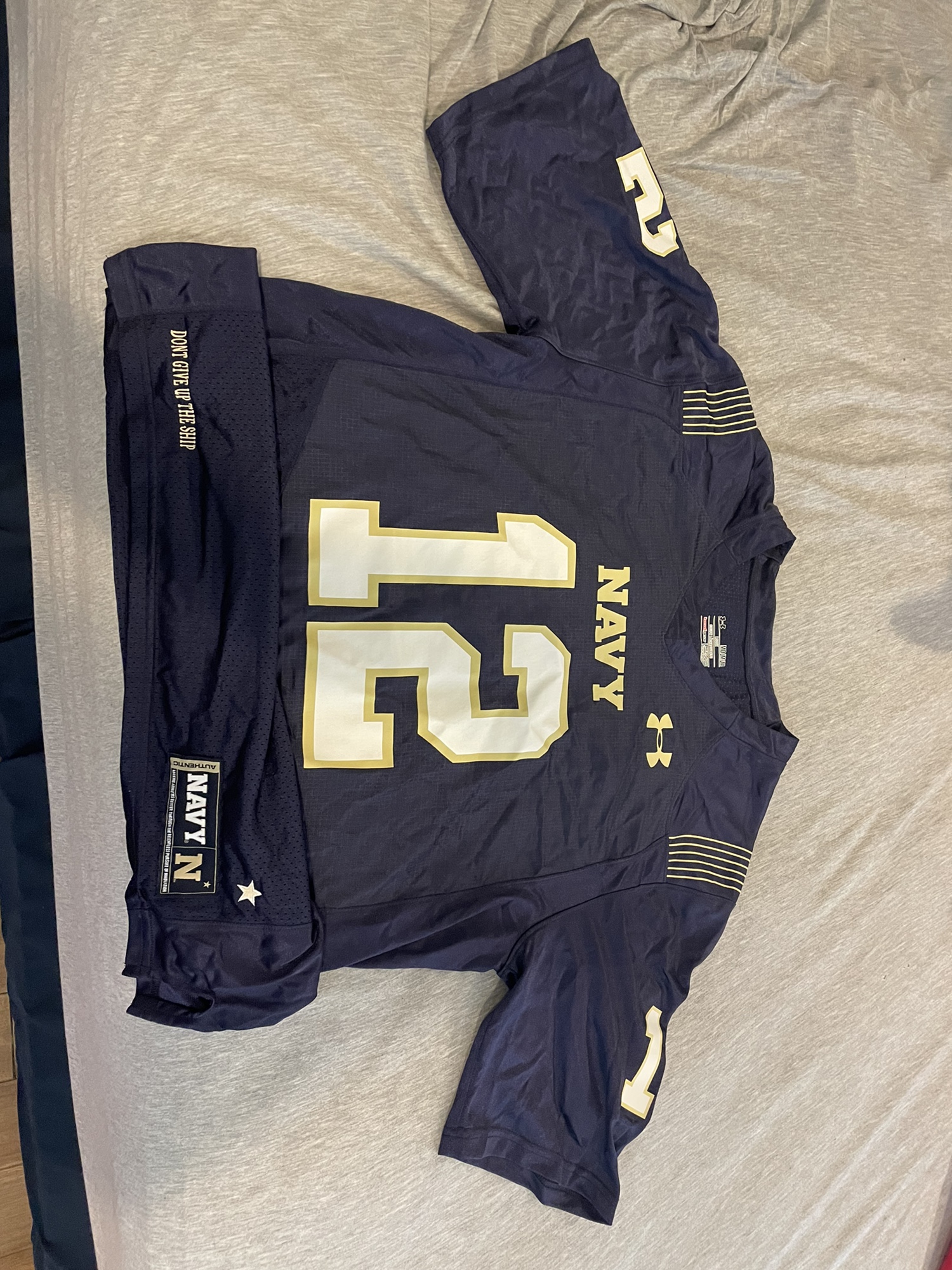 UA Navy Football Jersey 12 SidelineSwap