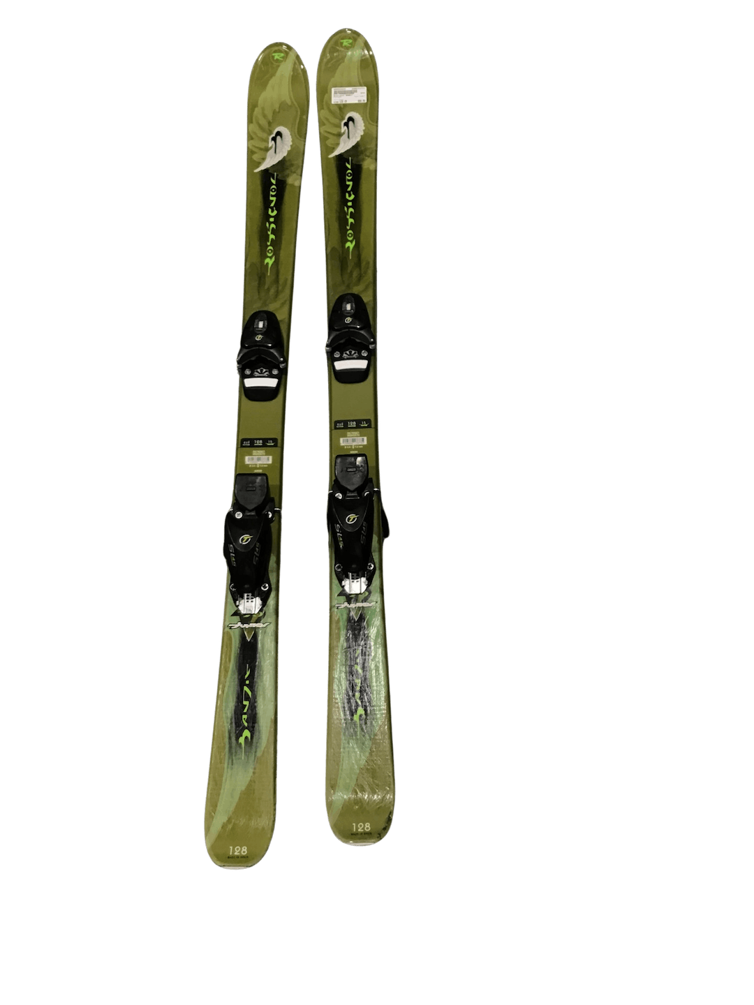 Used Rossignol Bandit 128 Cm Boys Downhill Ski Combo SidelineSwap