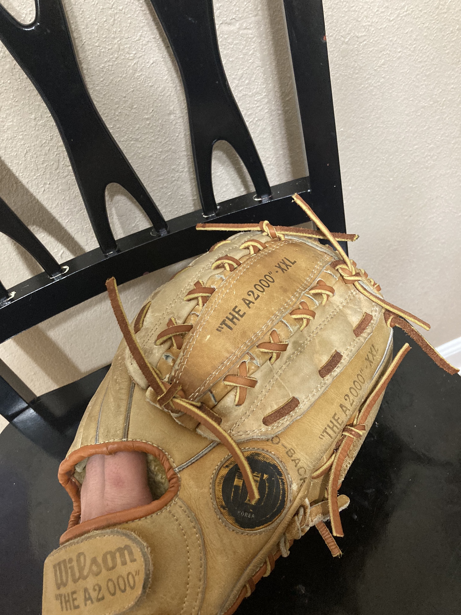 Relaced/reconditioned Wilson “The A2000” XXL Outfield Glove SidelineSwap