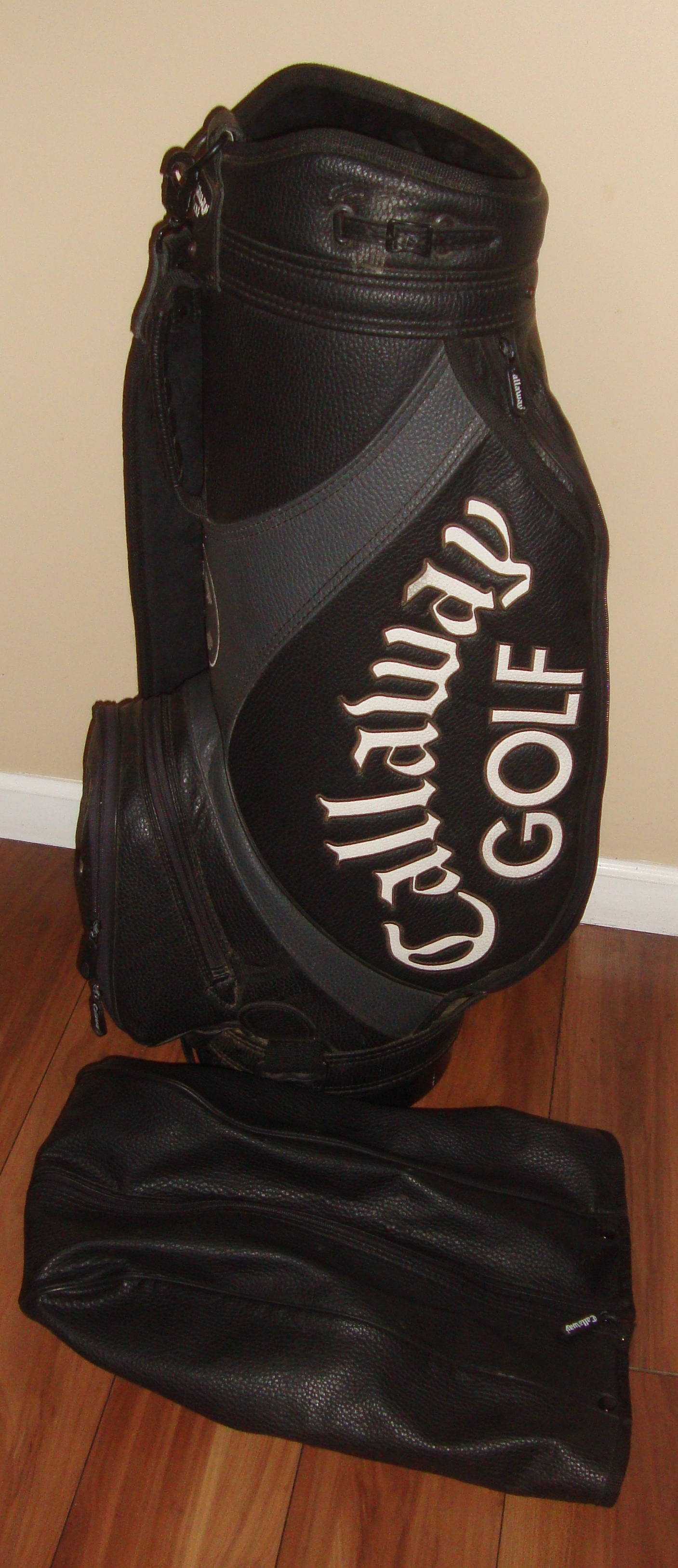 Callaway Golf Hawkeye Black 6 Way Cart Staff Bag W/ Cover SidelineSwap