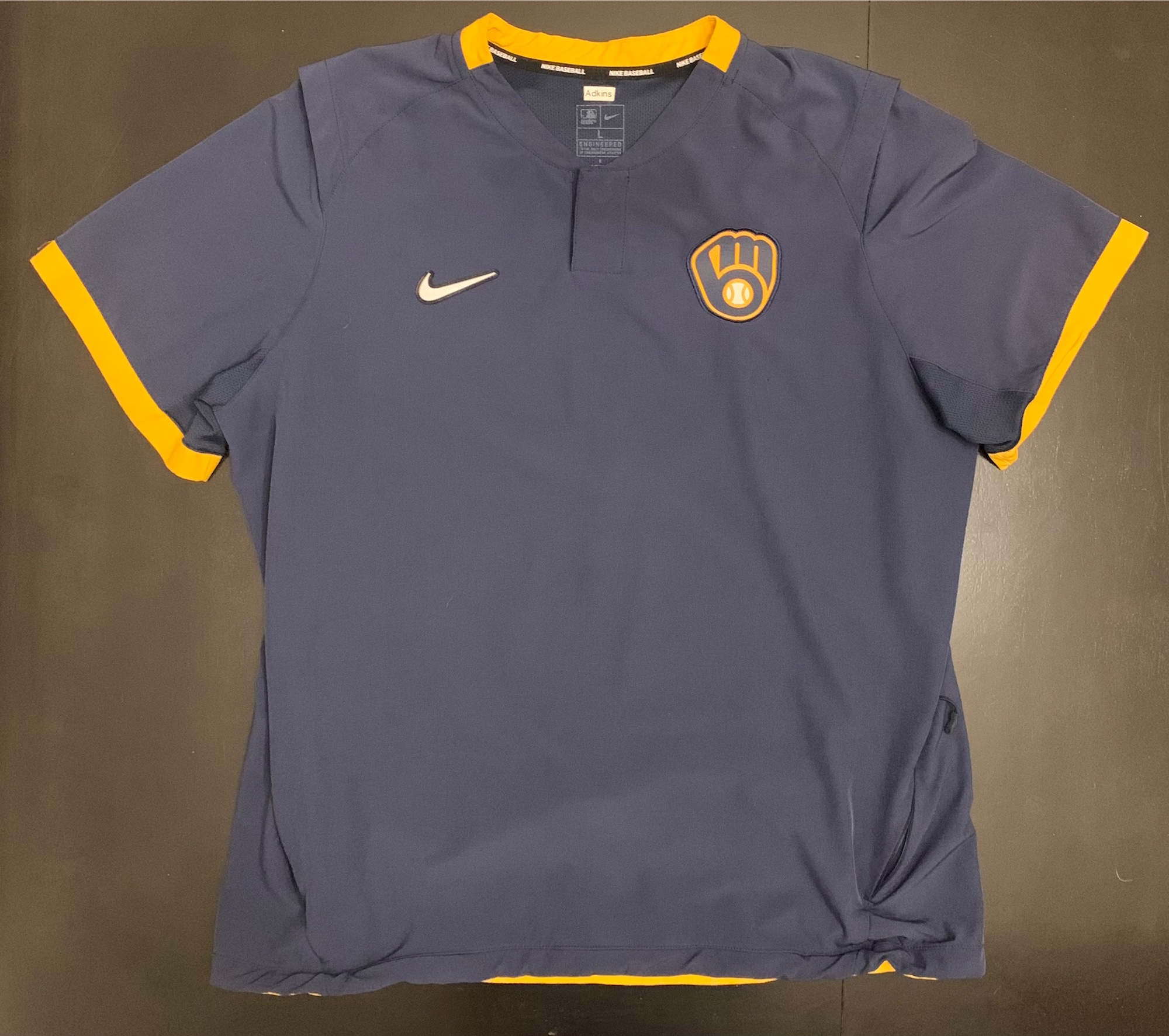 Team Issued Milwaukee Brewers Nike Cage Jacket SidelineSwap