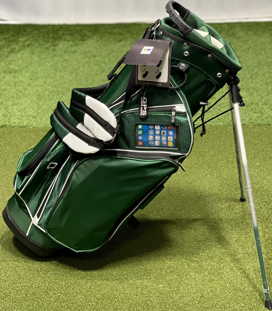 JCR CL450 Stand Carry Double Strap Golf Bag Hunter Green 6Way Divider