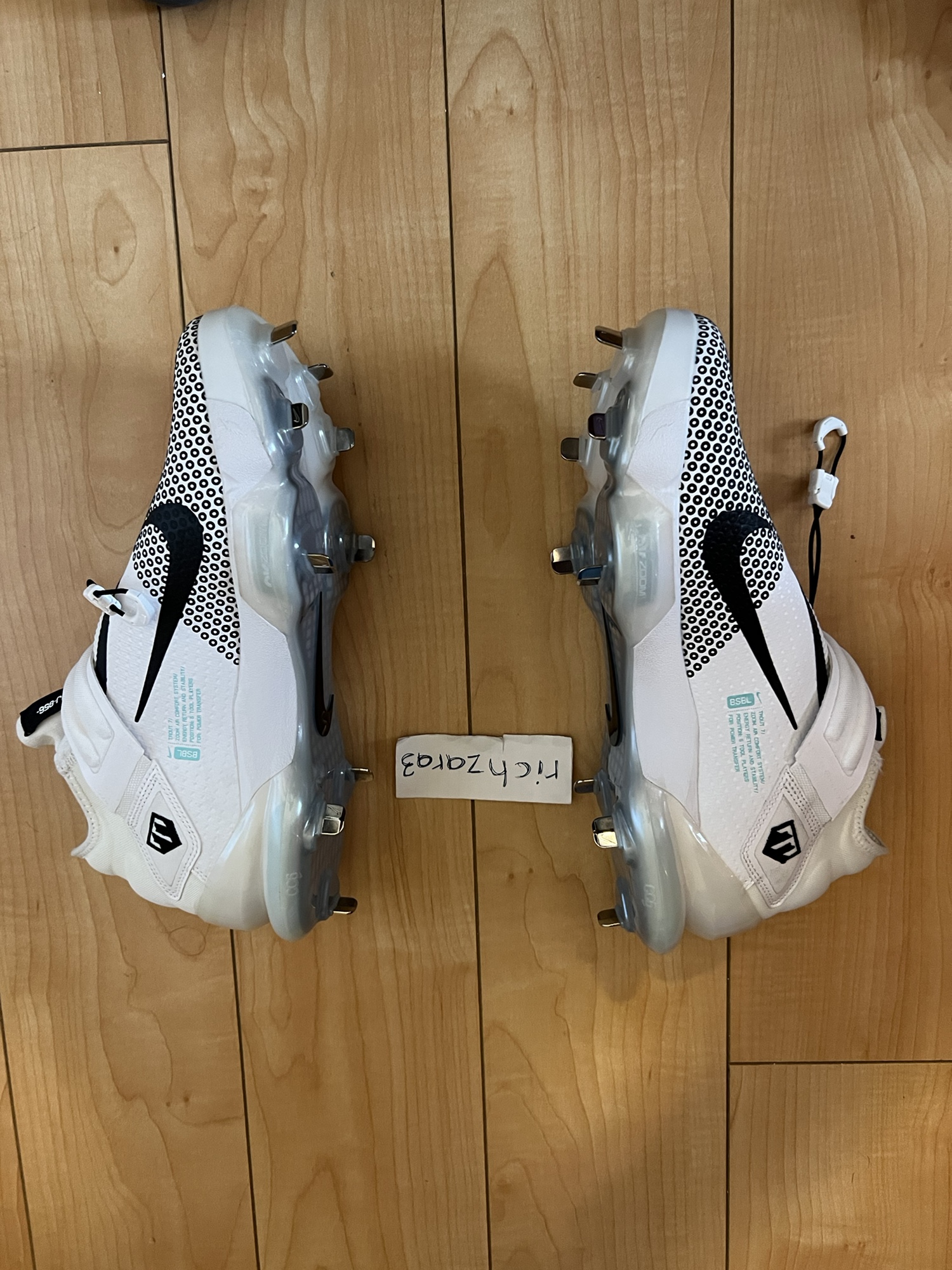 Nike Force Zoom Trout White Metal Baseball Cleats High Top 11.5